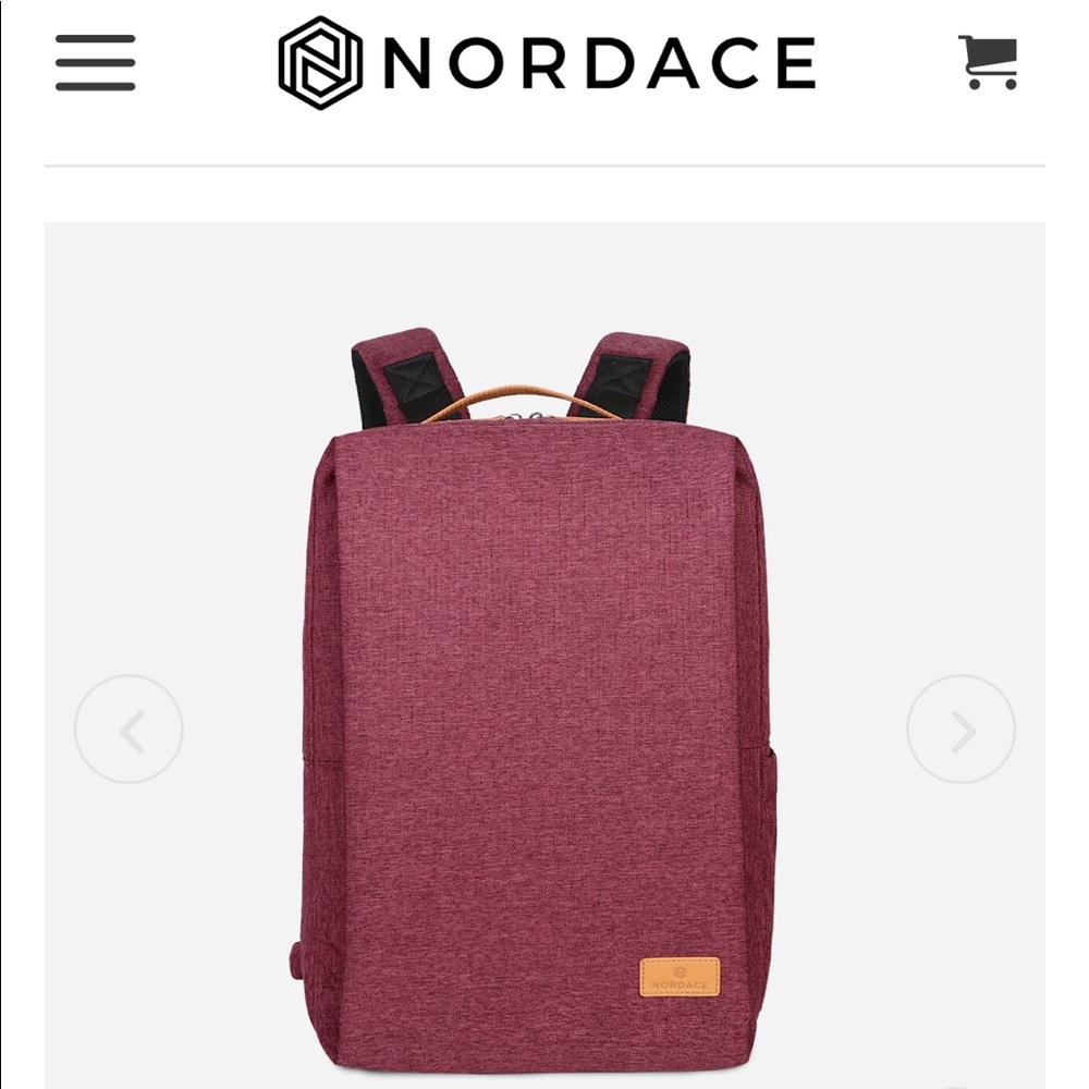Nordace red Siena backpack